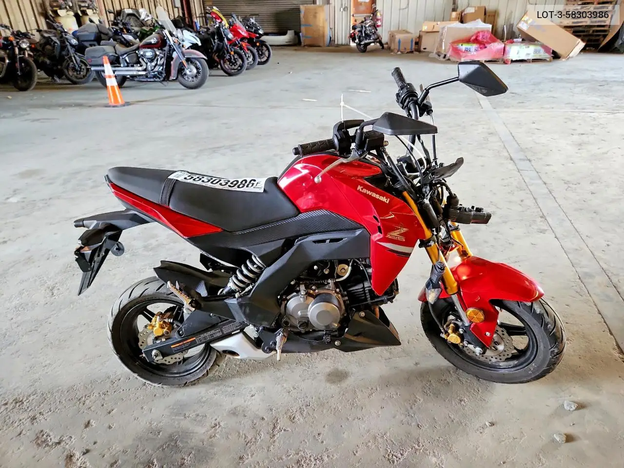 2023 Kawasaki Z125 Pro VIN: LOT-3-58303986 Lot: 58303986