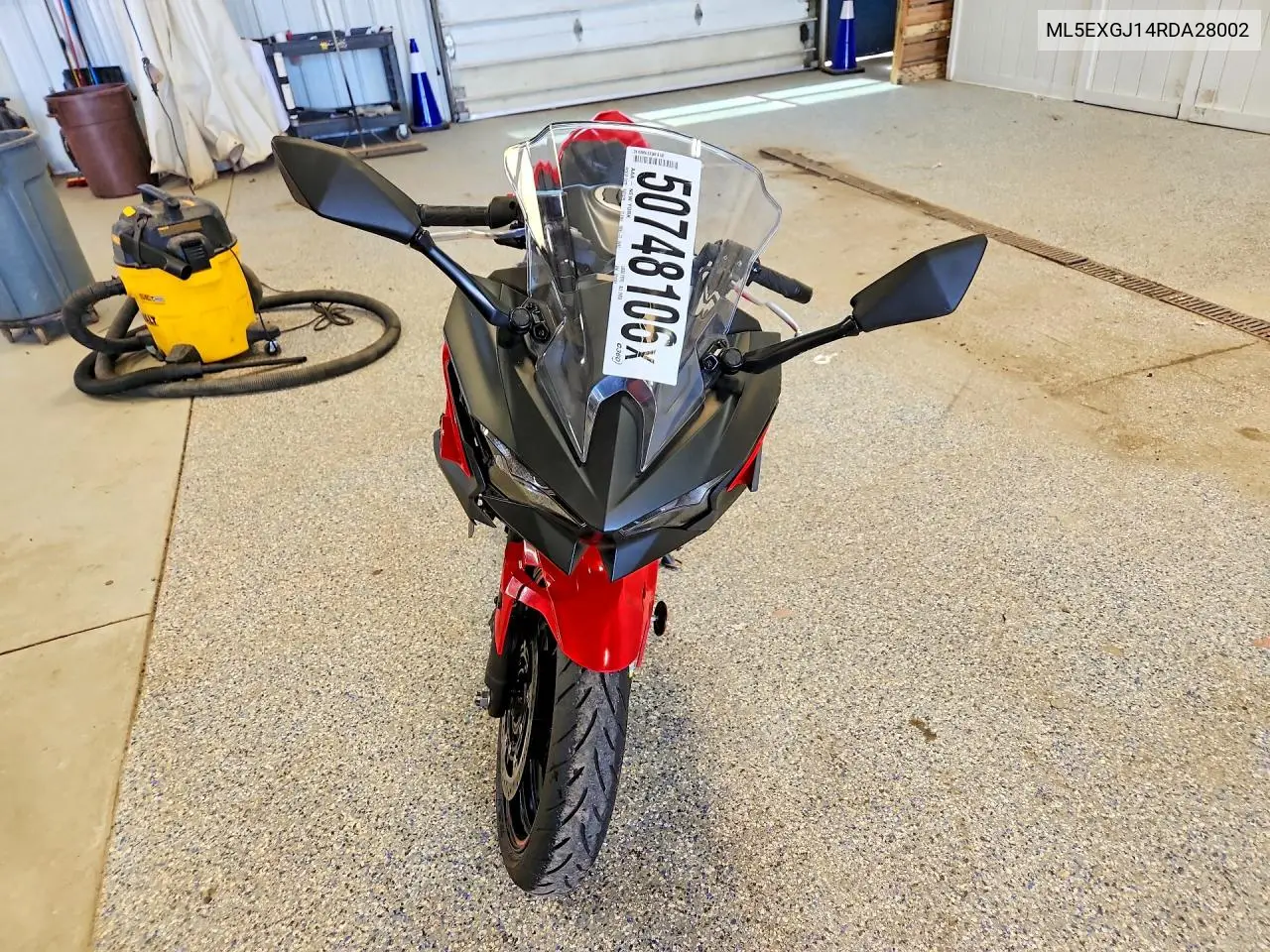 2024 Kawasaki Ex500 A VIN: ML5EXGJ14RDA28002 Lot: 50748106