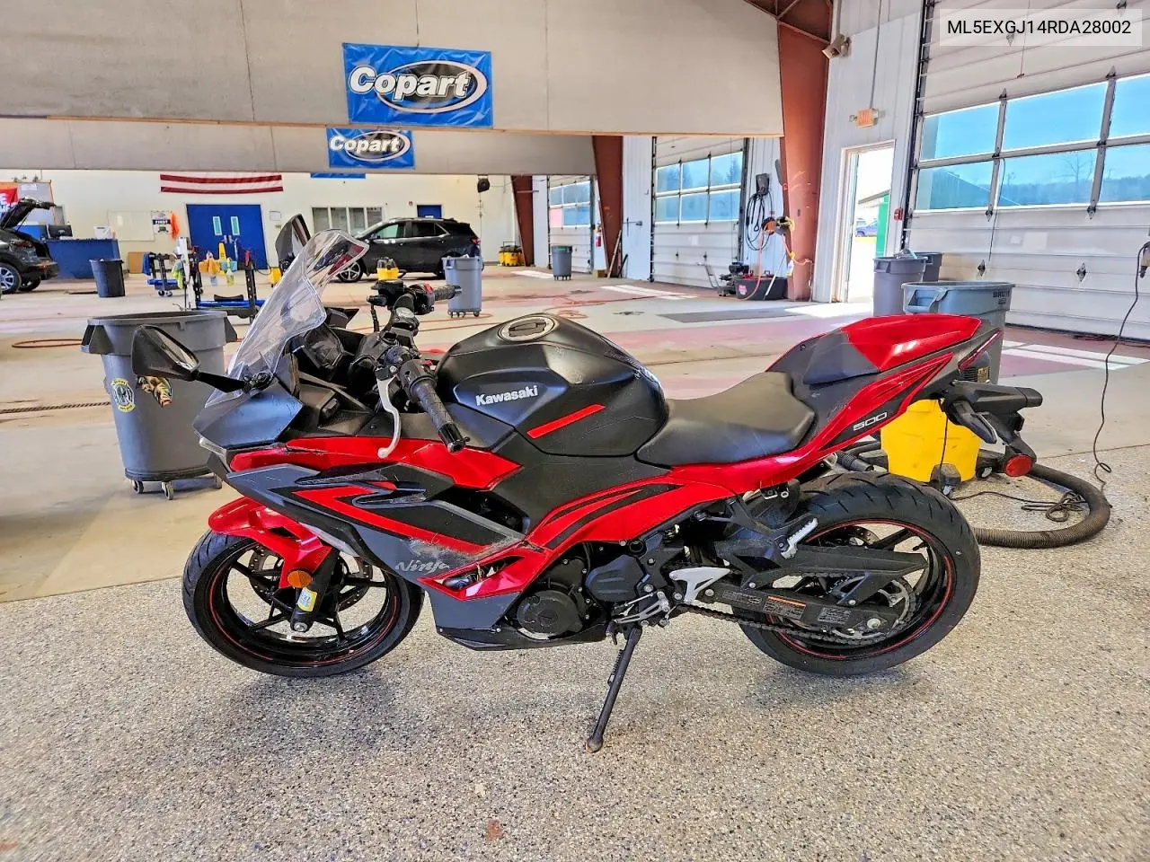 2024 Kawasaki Ex500 A VIN: ML5EXGJ14RDA28002 Lot: 50748106