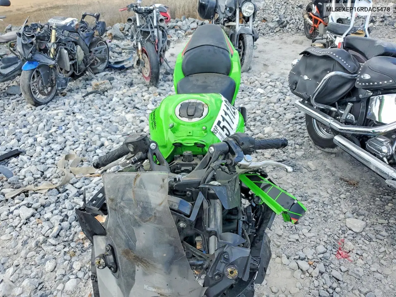 2024 Kawasaki Ex650 P VIN: ML5EXEP16RDAC5478 Lot: 51112676