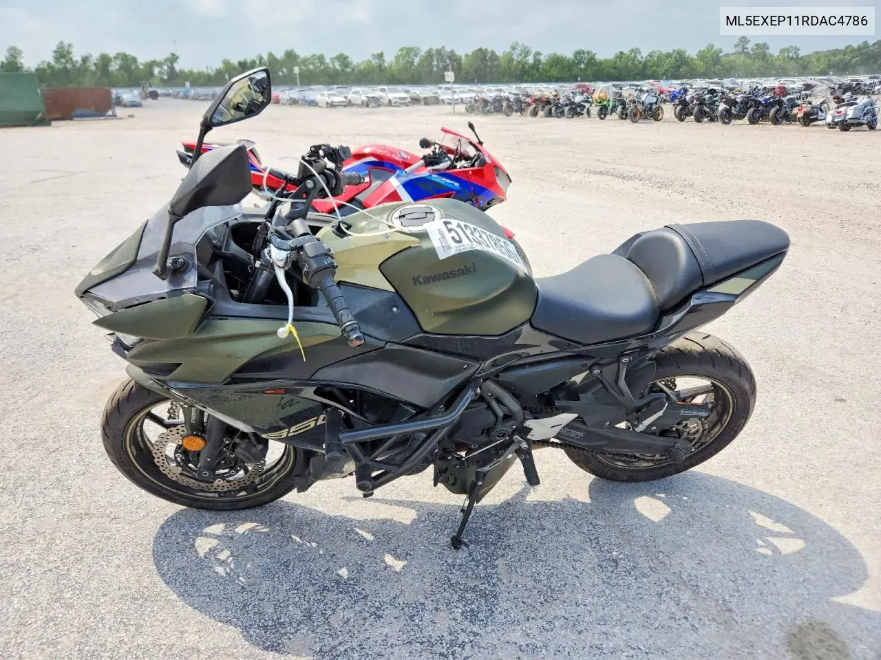 2024 Kawasaki Ex650 P VIN: ML5EXEP11RDAC4786 Lot: 51337856