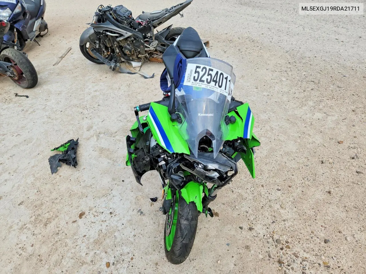 2024 Kawasaki Ex500 A VIN: ML5EXGJ19RDA21711 Lot: 52540116