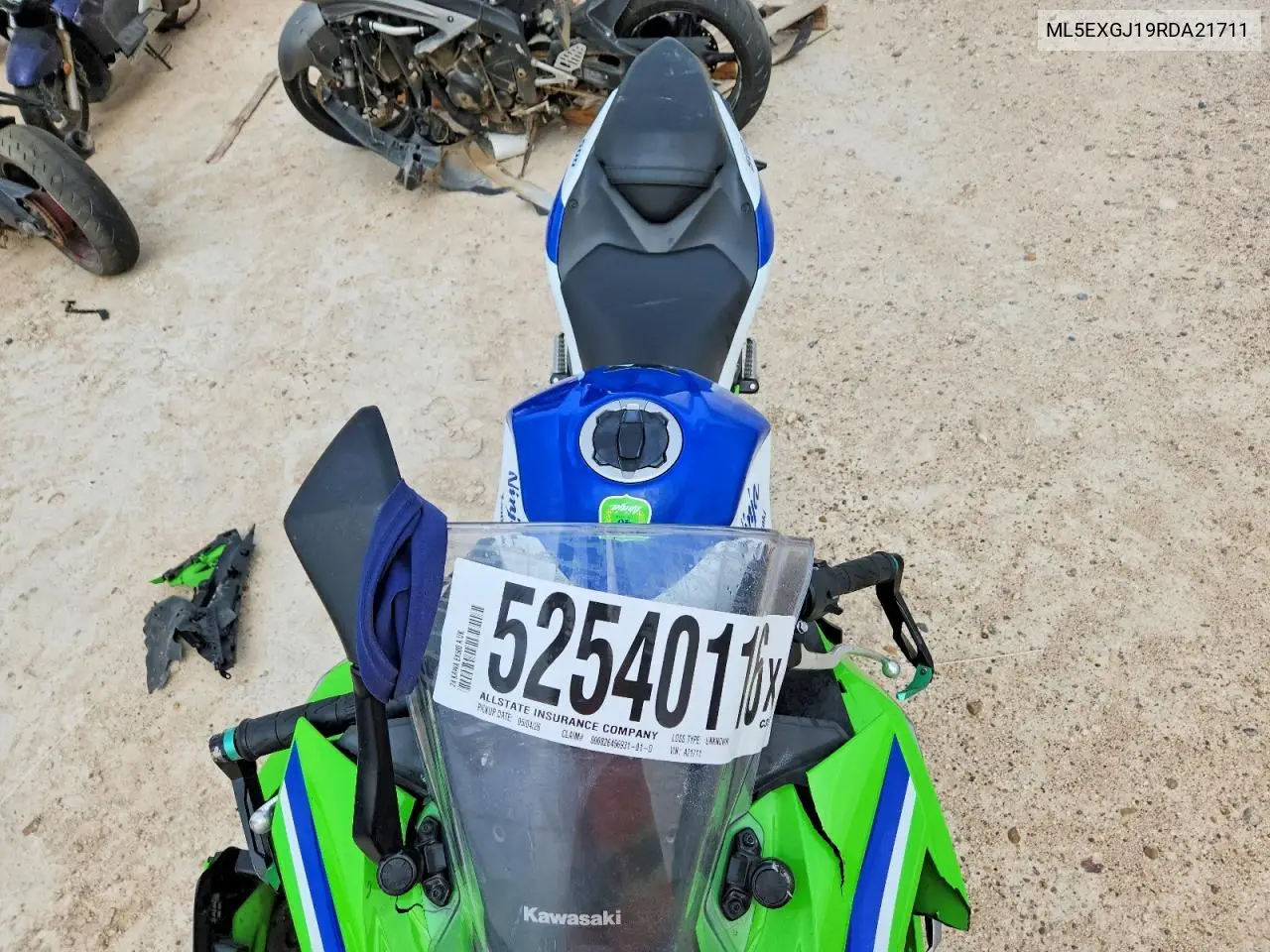 2024 Kawasaki Ex500 A VIN: ML5EXGJ19RDA21711 Lot: 52540116