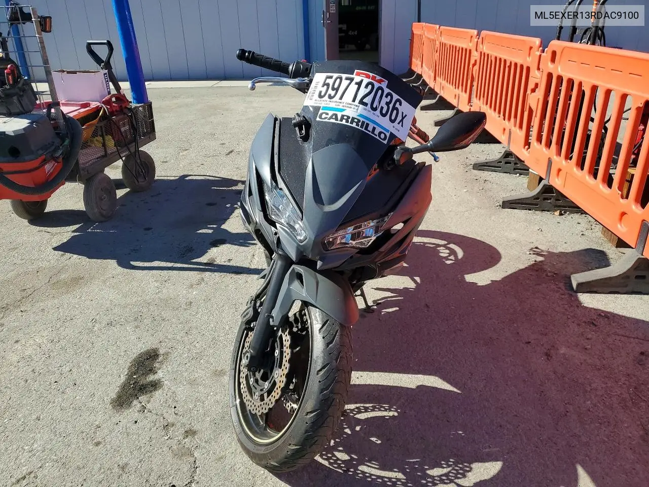 2024 Kawasaki Ex650 R VIN: ML5EXER13RDAC9100 Lot: 59712036