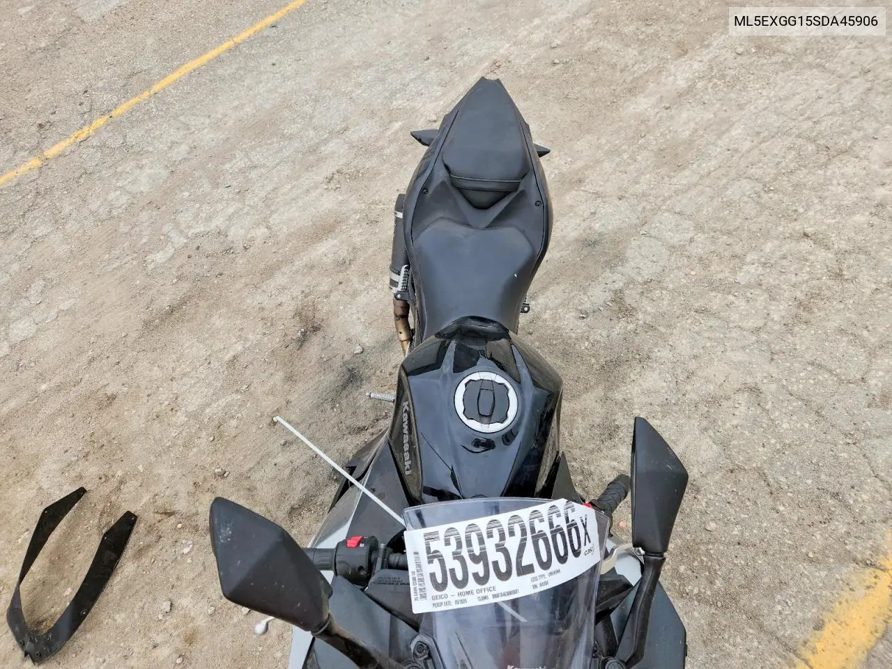 2025 Kawasaki Ex500 VIN: ML5EXGG15SDA45906 Lot: 53932666