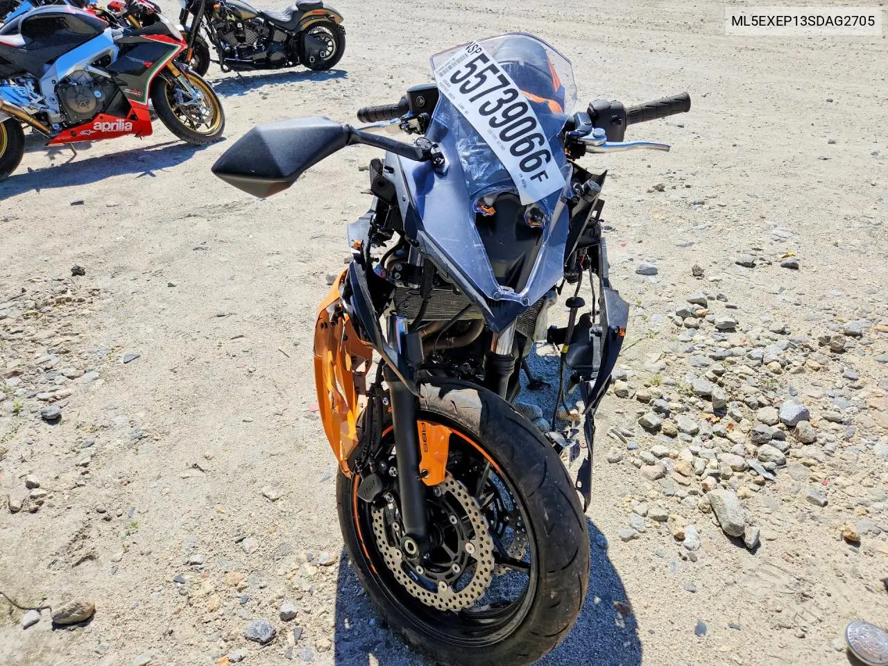 2025 Kawasaki Ex650 P VIN: ML5EXEP13SDAG2705 Lot: 55739066