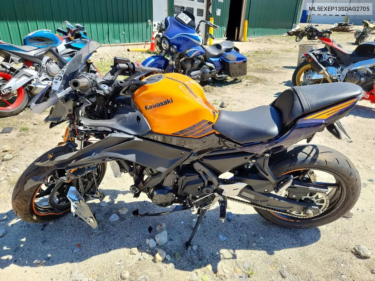2025 Kawasaki Ex650 P VIN: ML5EXEP13SDAG2705 Lot: 55739066
