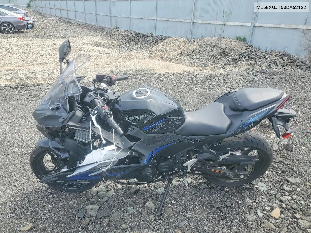 2025 Kawasaki Ex500 A VIN: ML5EXGJ15SDA52122 Lot: 56935056