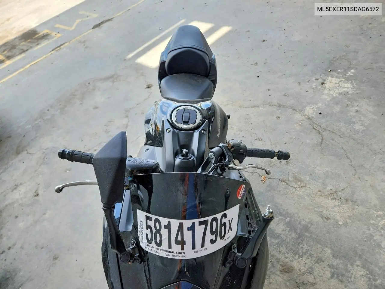 2025 Kawasaki Ex650 R VIN: ML5EXER11SDAG6572 Lot: 58141796