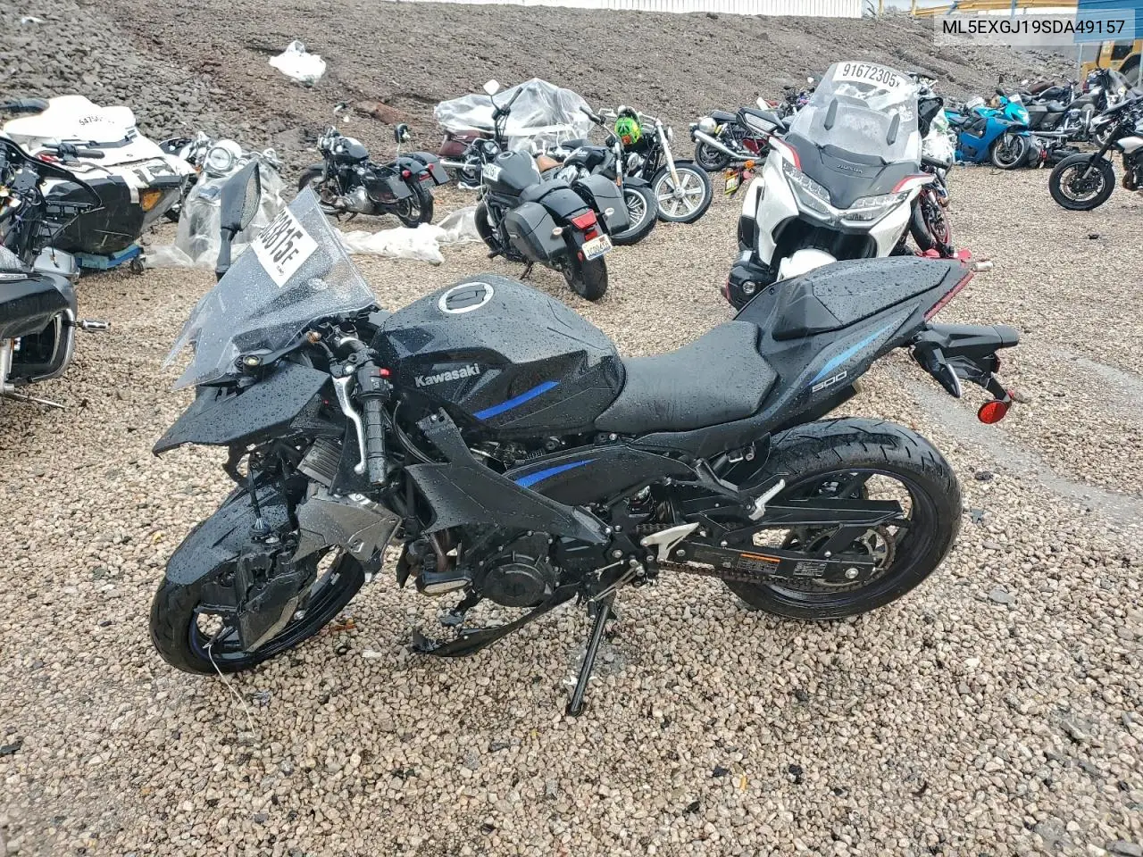 2025 Kawasaki Ex500 A VIN: ML5EXGJ19SDA49157 Lot: 94503815