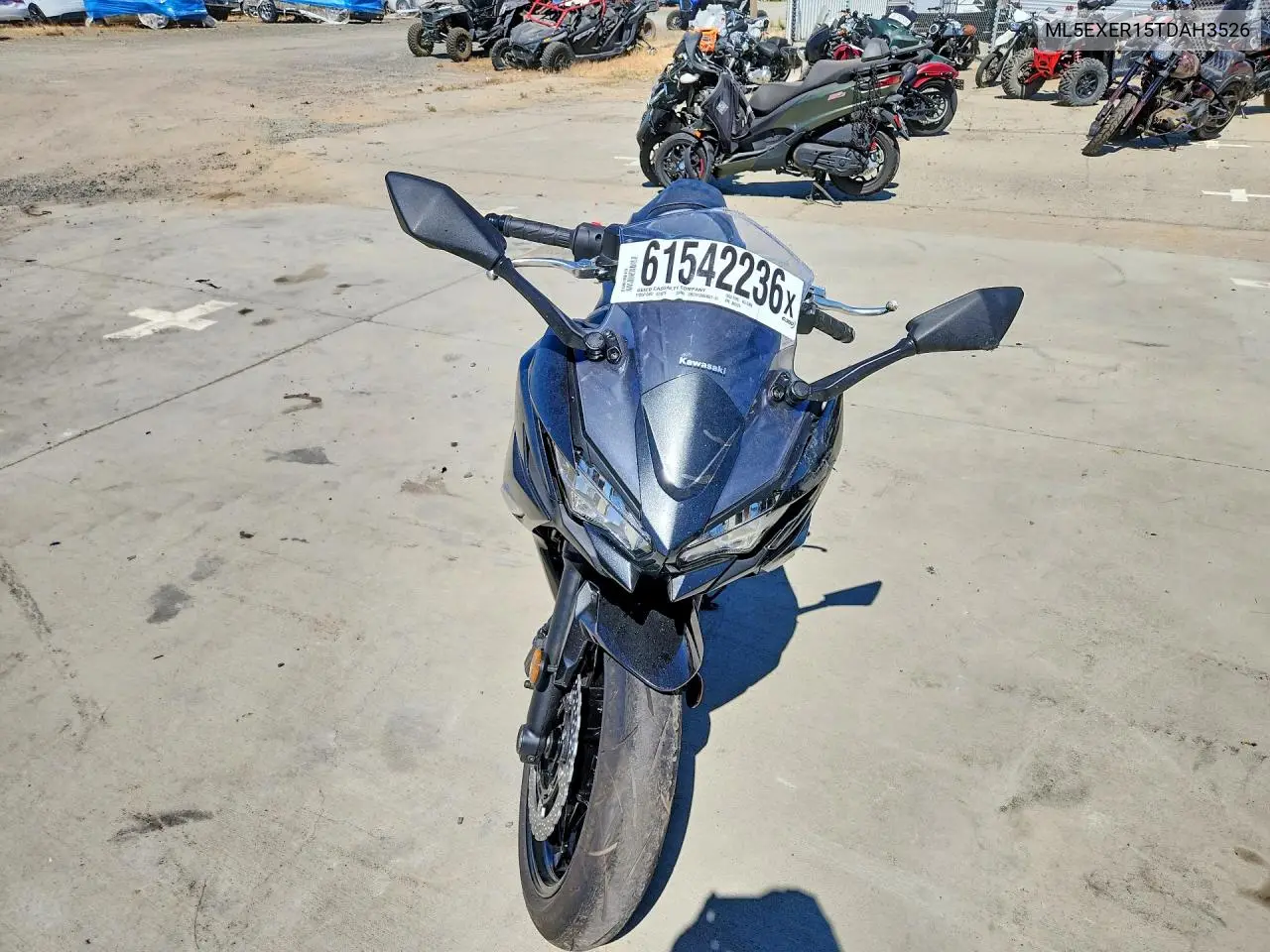 2026 Kawa Ex650 R VIN: ML5EXER15TDAH3526 Lot: 61542236