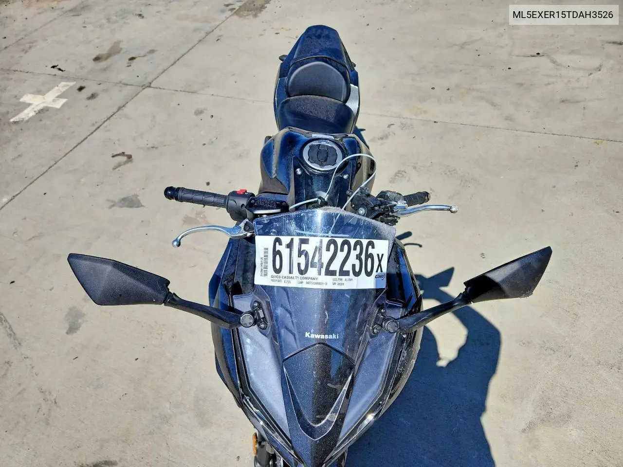 2026 Kawa Ex650 R VIN: ML5EXER15TDAH3526 Lot: 61542236
