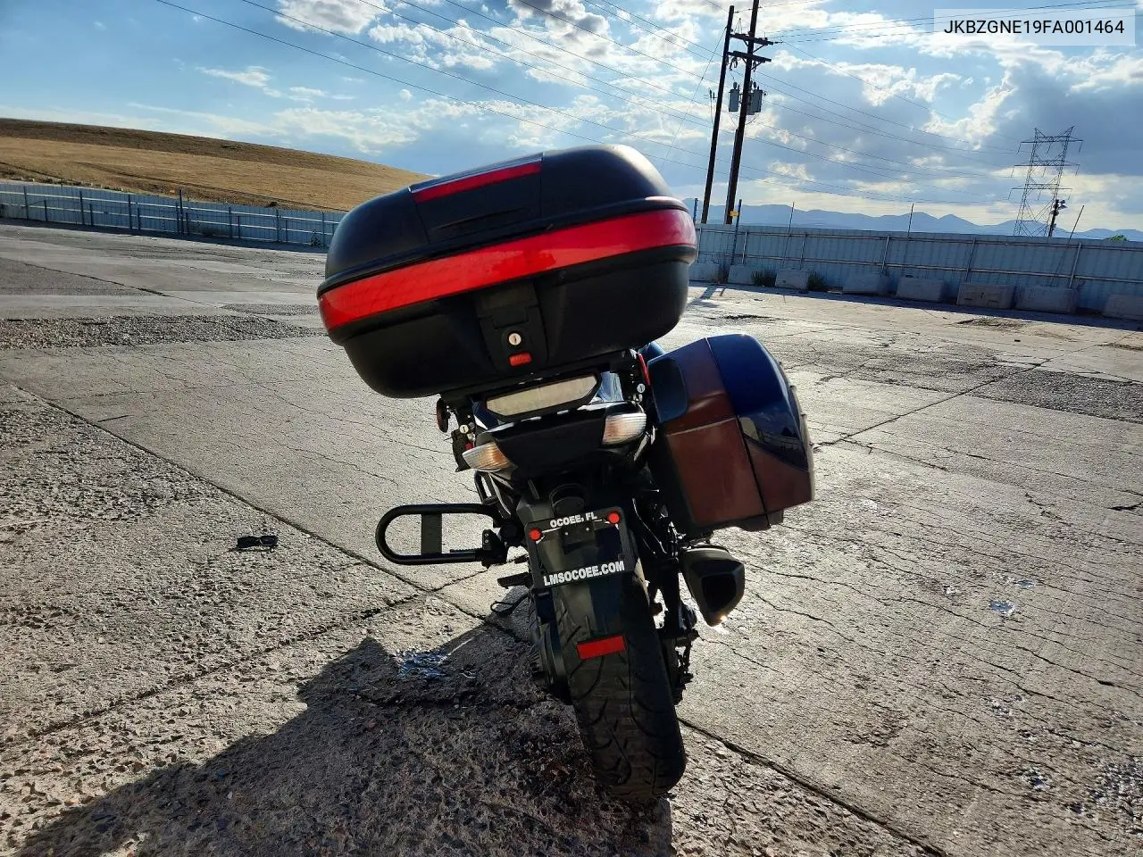 2015 Kawasaki Zg1400 E VIN: JKBZGNE19FA001464 Lot: 60526336