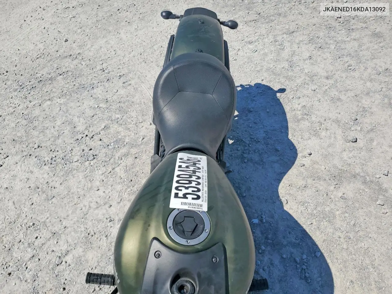 2019 Kawasaki En650 D VIN: JKAENED16KDA13092 Lot: 53994546