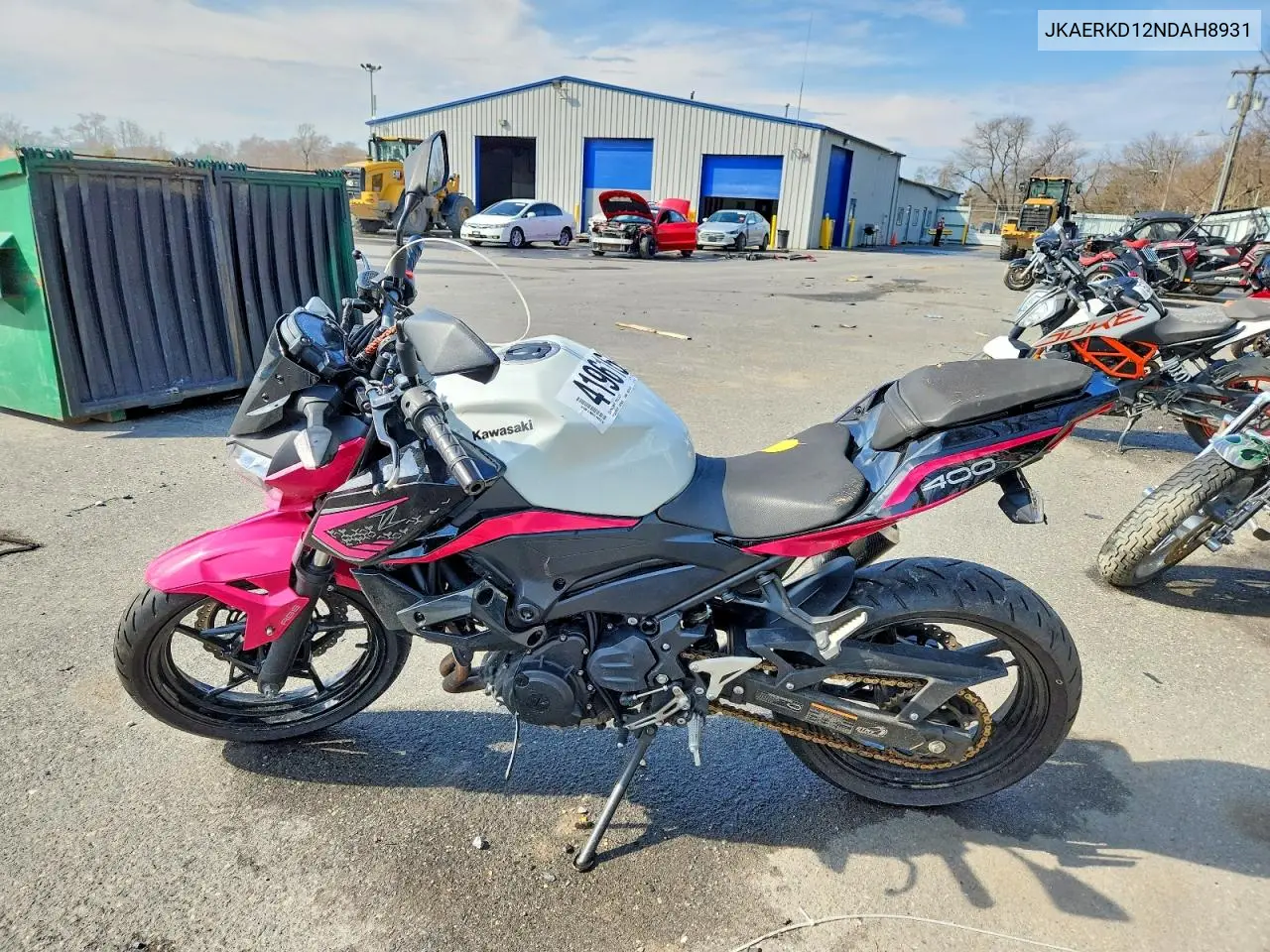 2022 Kawasaki Er400 D VIN: JKAERKD12NDAH8931 Lot: 41961696
