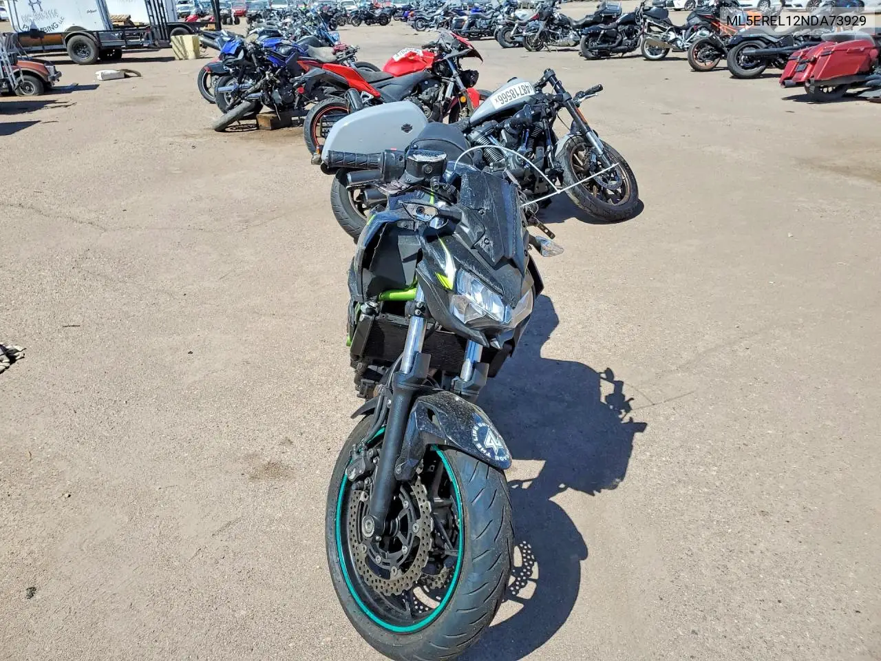2022 Kawasaki Er650 L VIN: ML5EREL12NDA73929 Lot: 49599016
