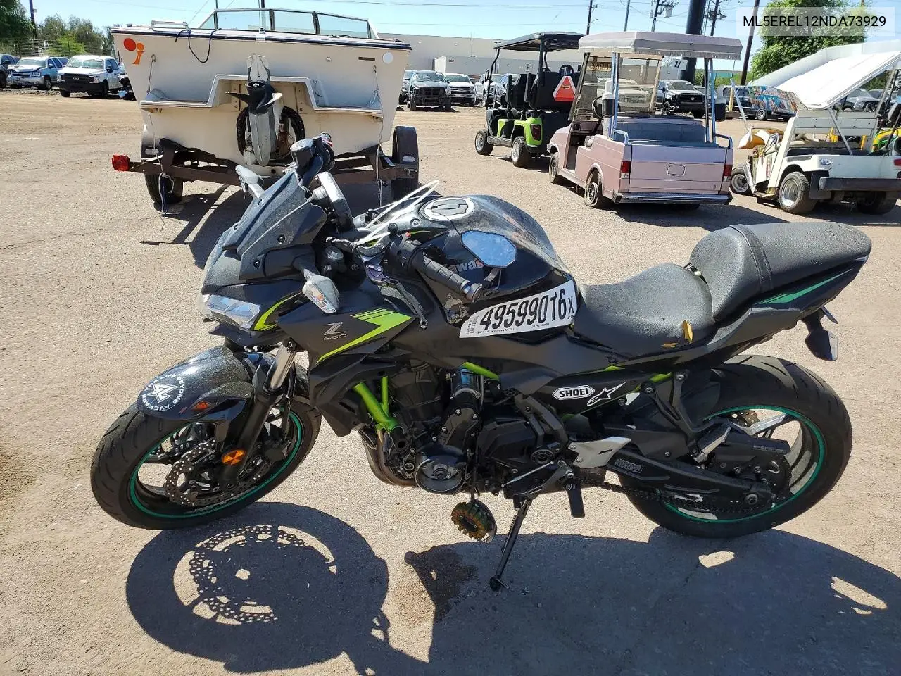 2022 Kawasaki Er650 L VIN: ML5EREL12NDA73929 Lot: 49599016