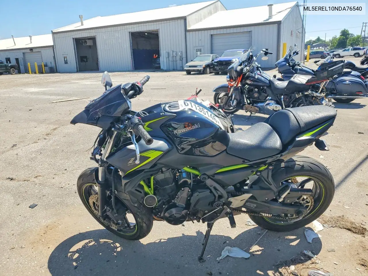2022 Kawasaki Er650 L VIN: ML5EREL10NDA76540 Lot: 61135146