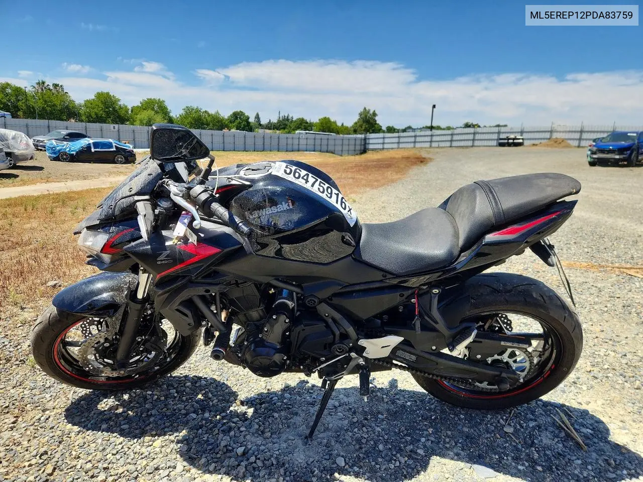 2023 Kawasaki Er650 P VIN: ML5EREP12PDA83759 Lot: 61349846