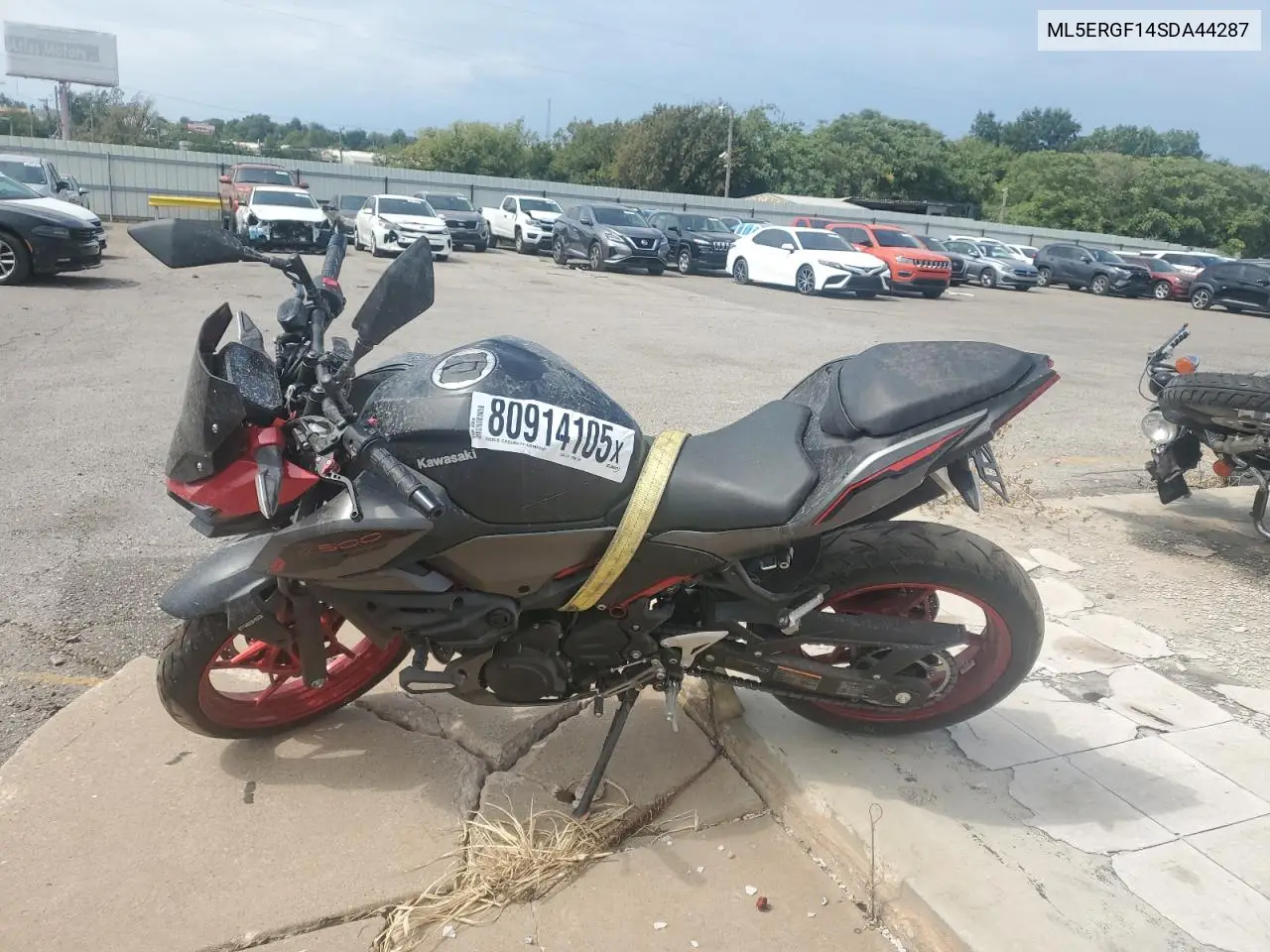 2025 Kawasaki Er500 VIN: ML5ERGF14SDA44287 Lot: 80914105