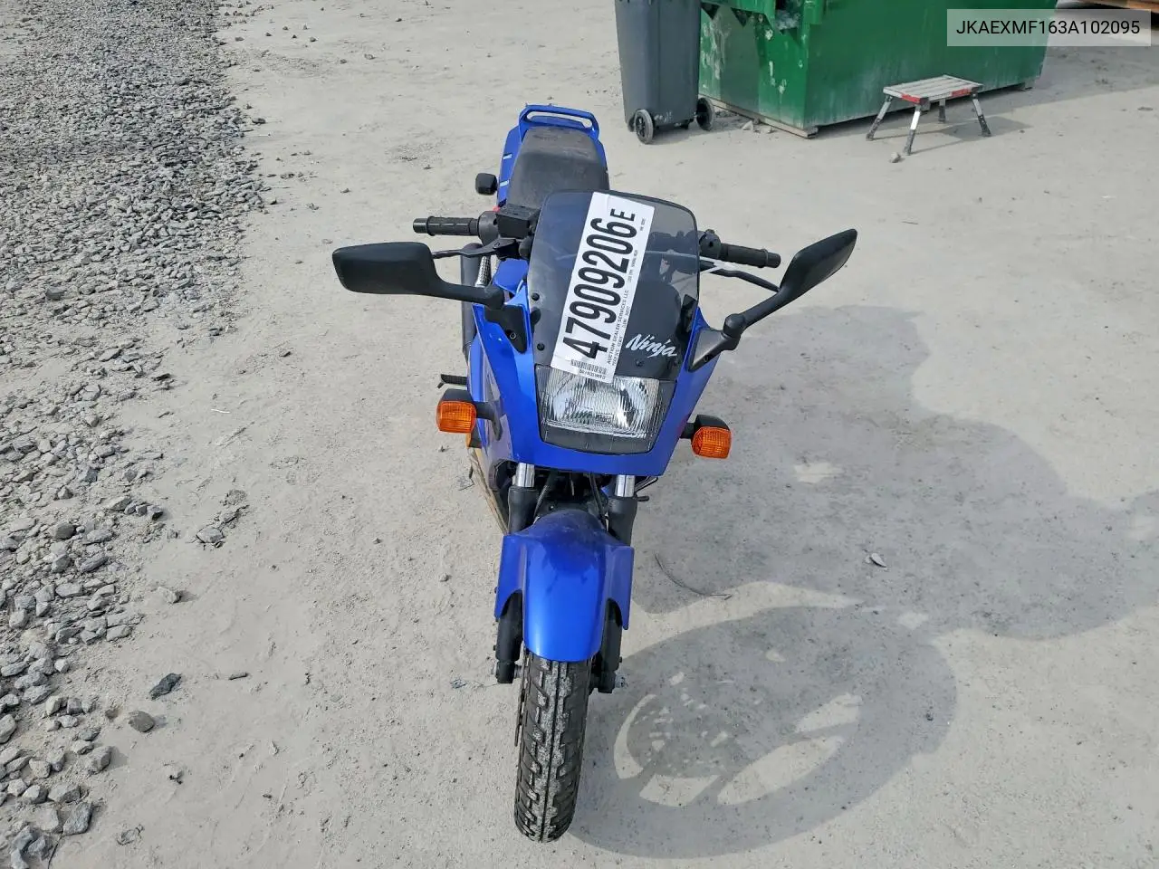 2003 Kawasaki Ex250 F VIN: JKAEXMF163A102095 Lot: 47909206