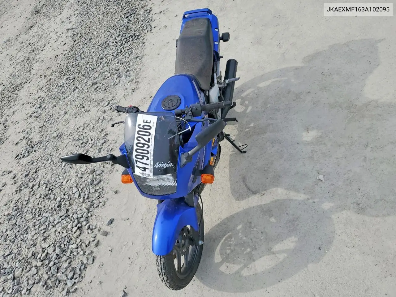 2003 Kawasaki Ex250 F VIN: JKAEXMF163A102095 Lot: 47909206