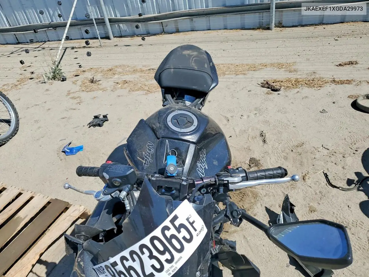 2016 Kawasaki Ex650 F VIN: JKAEXEF1XGDA29973 Lot: 85623965