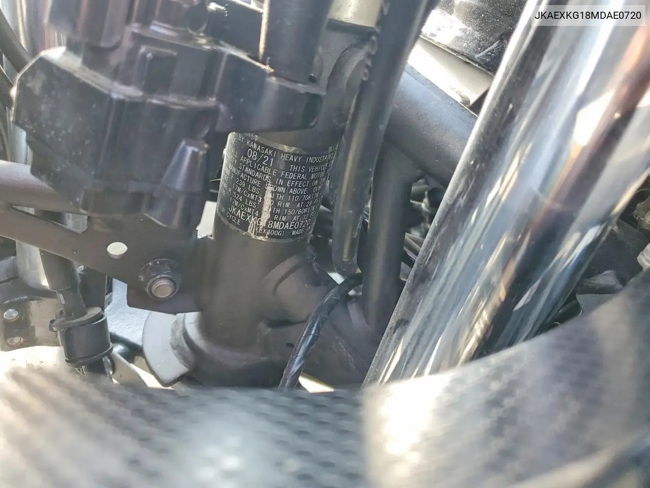 2021 Kawasaki Ex400 VIN: JKAEXKG18MDAE0720 Lot: 61984126