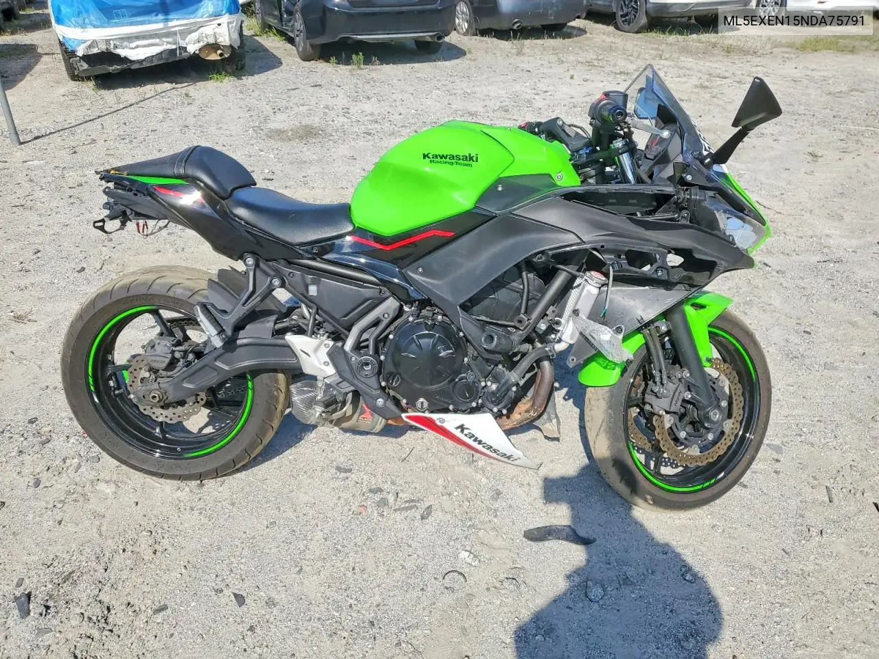 2022 Kawasaki Ex650 N VIN: ML5EXEN15NDA75791 Lot: 56803056