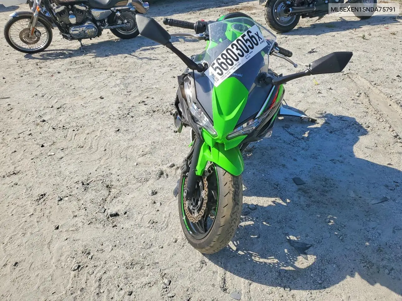 2022 Kawasaki Ex650 N VIN: ML5EXEN15NDA75791 Lot: 56803056