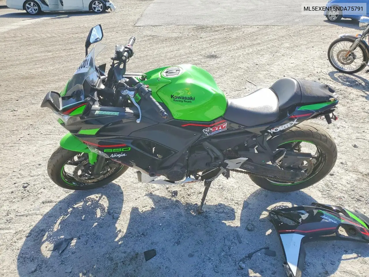 2022 Kawasaki Ex650 N VIN: ML5EXEN15NDA75791 Lot: 56803056