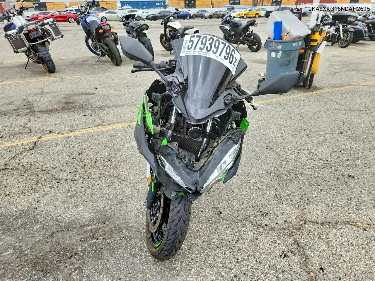 2022 Kawasaki Ex400 VIN: JKAEXKG16NDAH2695 Lot: 57939796