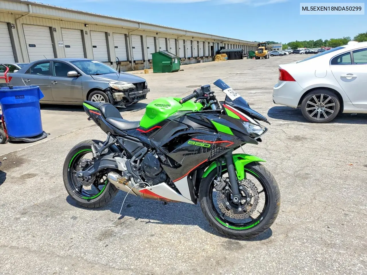 2022 Kawasaki Ex650 N VIN: ML5EXEN18NDA50299 Lot: 58480426