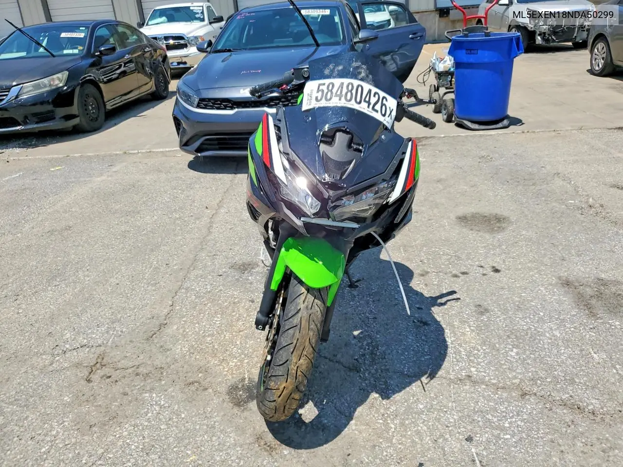 2022 Kawasaki Ex650 N VIN: ML5EXEN18NDA50299 Lot: 58480426