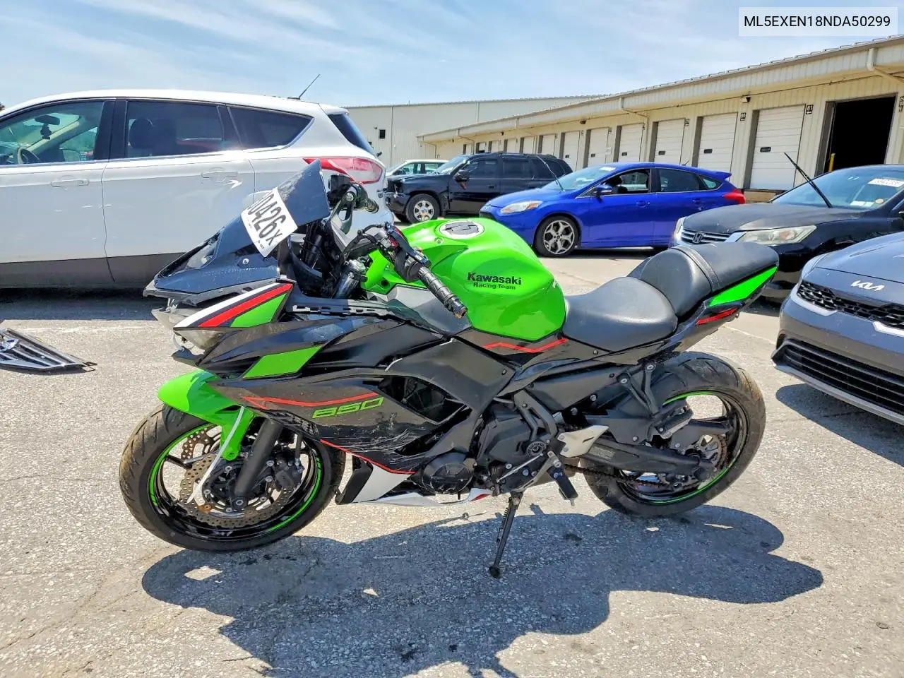 2022 Kawasaki Ex650 N VIN: ML5EXEN18NDA50299 Lot: 58480426