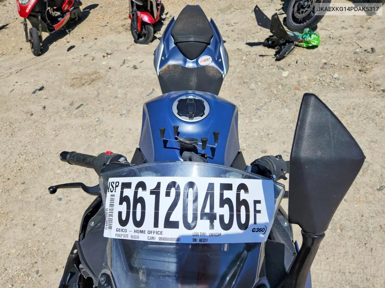 2023 Kawasaki Ex400 VIN: JKAEXKG14PDAK5317 Lot: 56120456