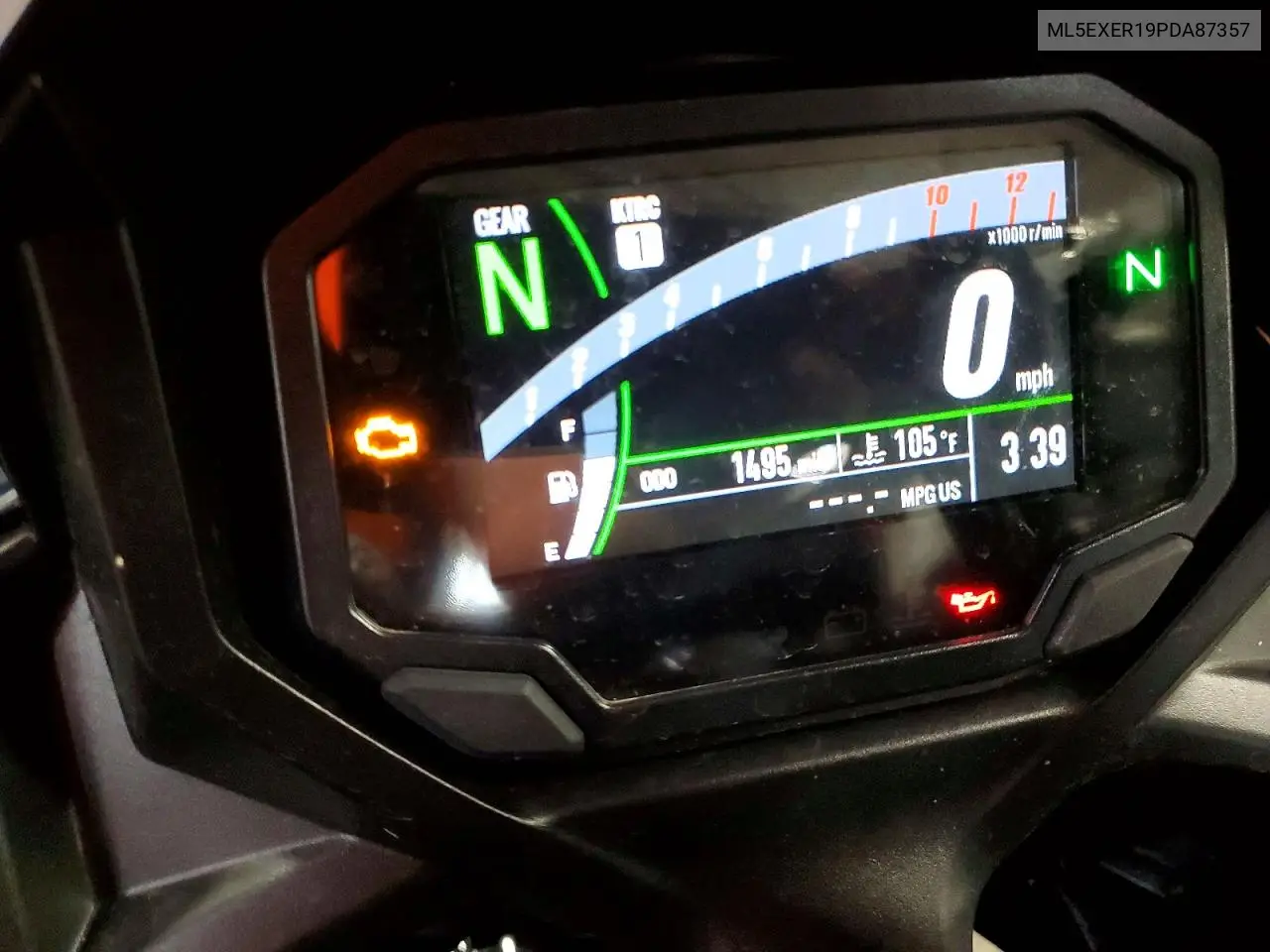 2023 Kawasaki Ex650 R VIN: ML5EXER19PDA87357 Lot: 59265976