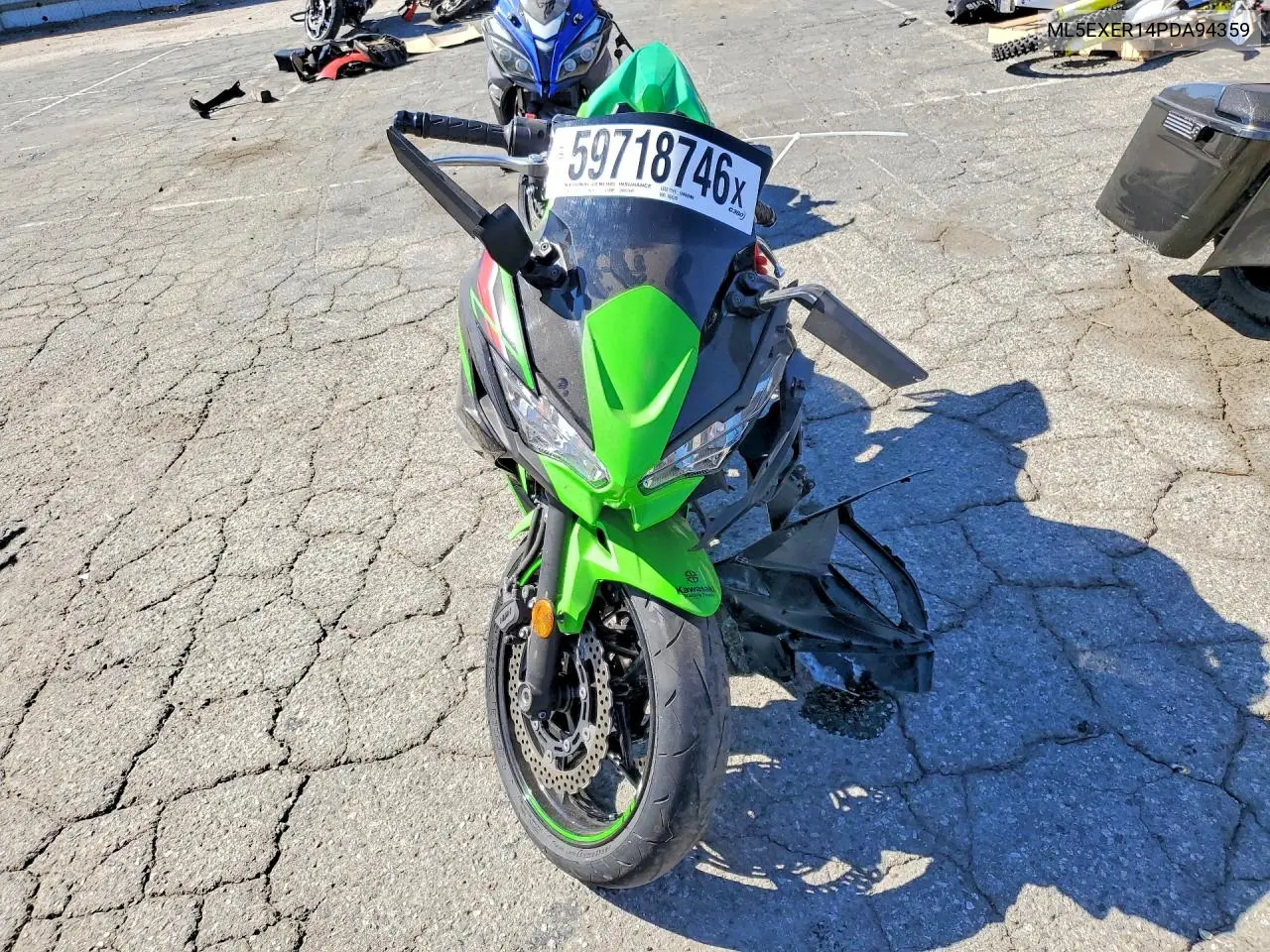 2023 Kawasaki Ex650 R VIN: ML5EXER14PDA94359 Lot: 59718746