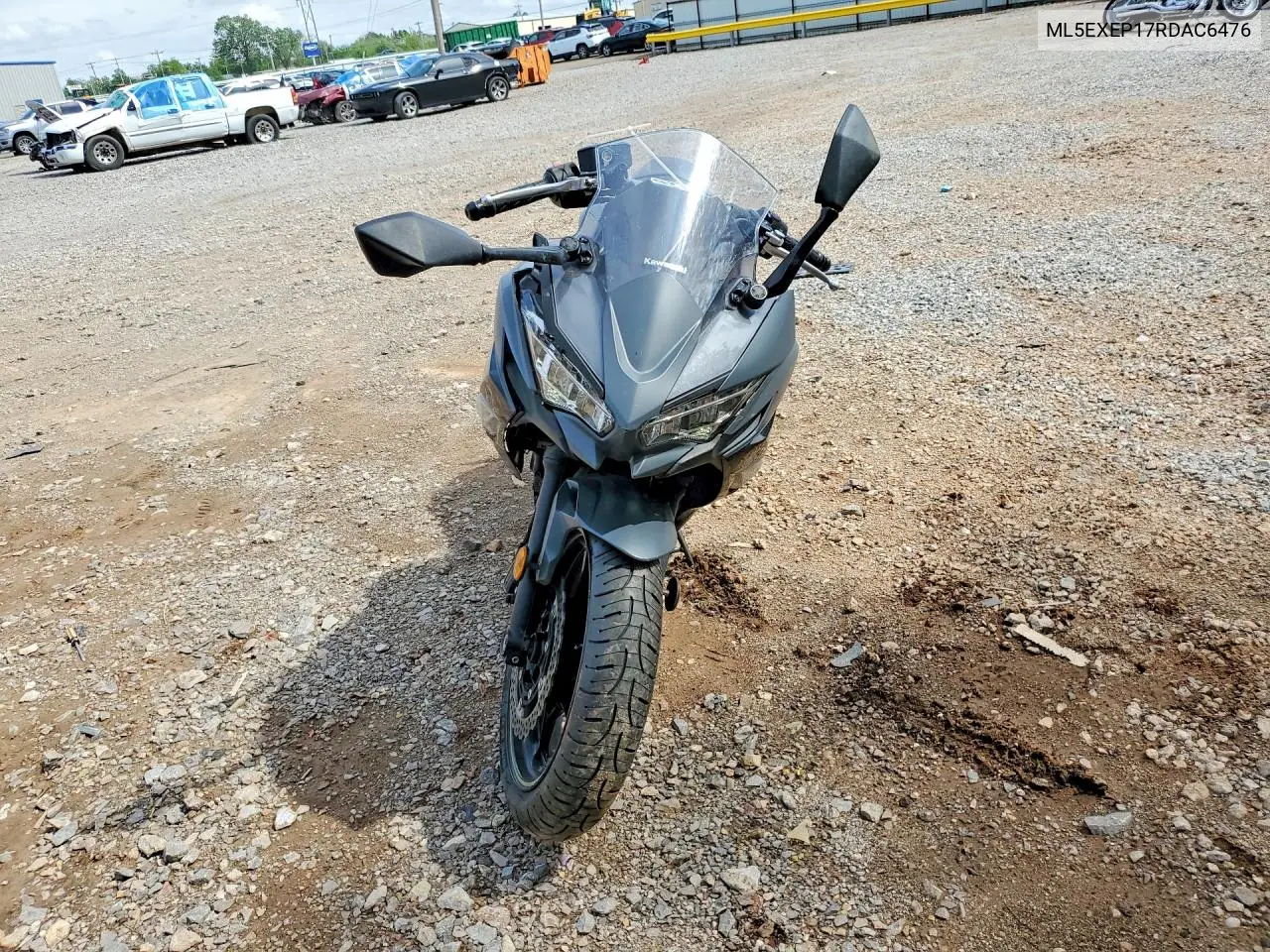 2024 Kawasaki Ex650 P VIN: ML5EXEP17RDAC6476 Lot: 49635486