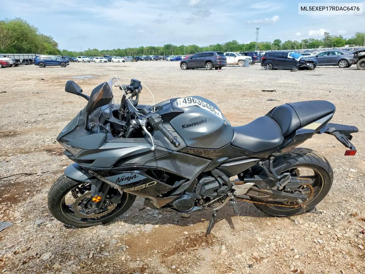 2024 Kawasaki Ex650 P VIN: ML5EXEP17RDAC6476 Lot: 49635486