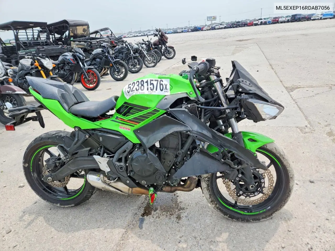 2024 Kawasaki Ex650 P VIN: ML5EXEP16RDAB7056 Lot: 52381576