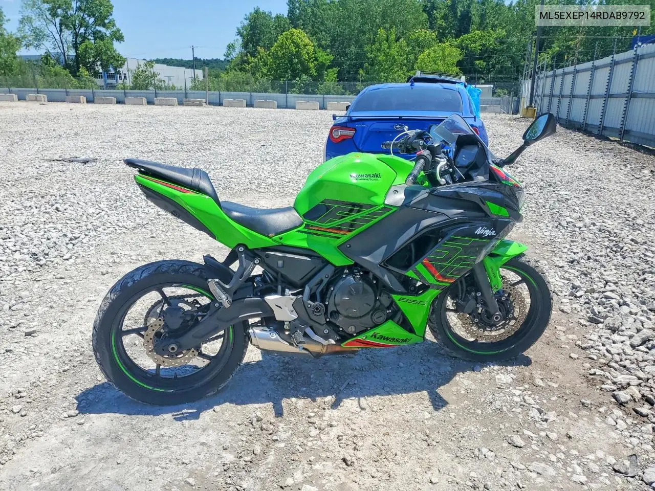2024 Kawasaki Ex650 P VIN: ML5EXEP14RDAB9792 Lot: 55011126