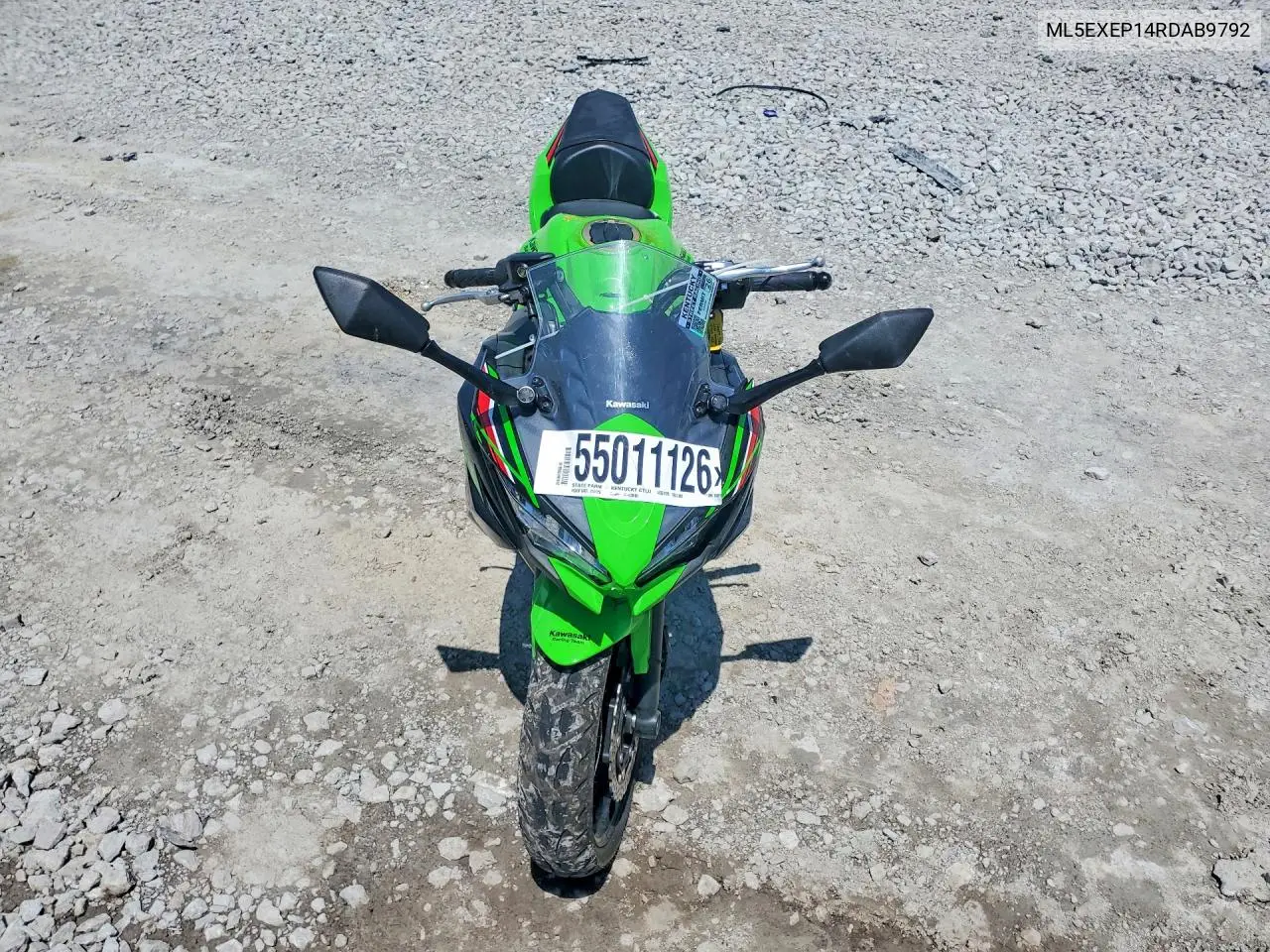 2024 Kawasaki Ex650 P VIN: ML5EXEP14RDAB9792 Lot: 55011126