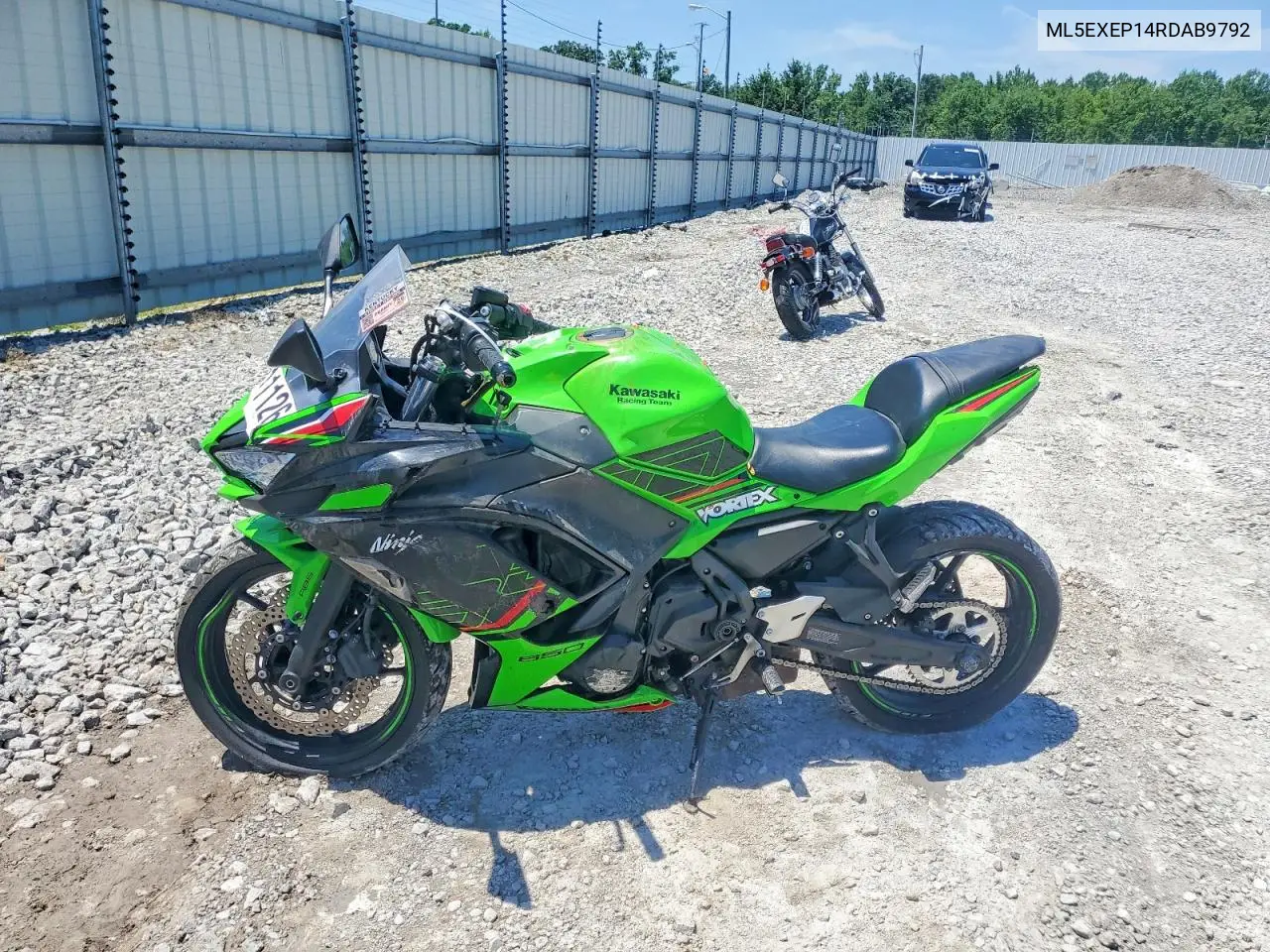 2024 Kawasaki Ex650 P VIN: ML5EXEP14RDAB9792 Lot: 55011126