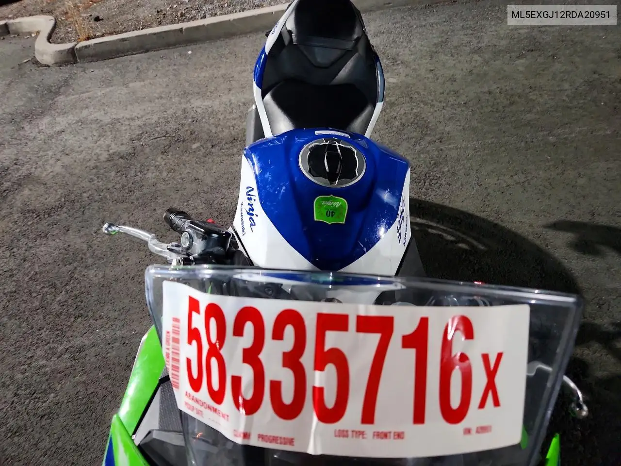 2024 Kawasaki Ex500 A/B VIN: ML5EXGJ12RDA20951 Lot: 58335716