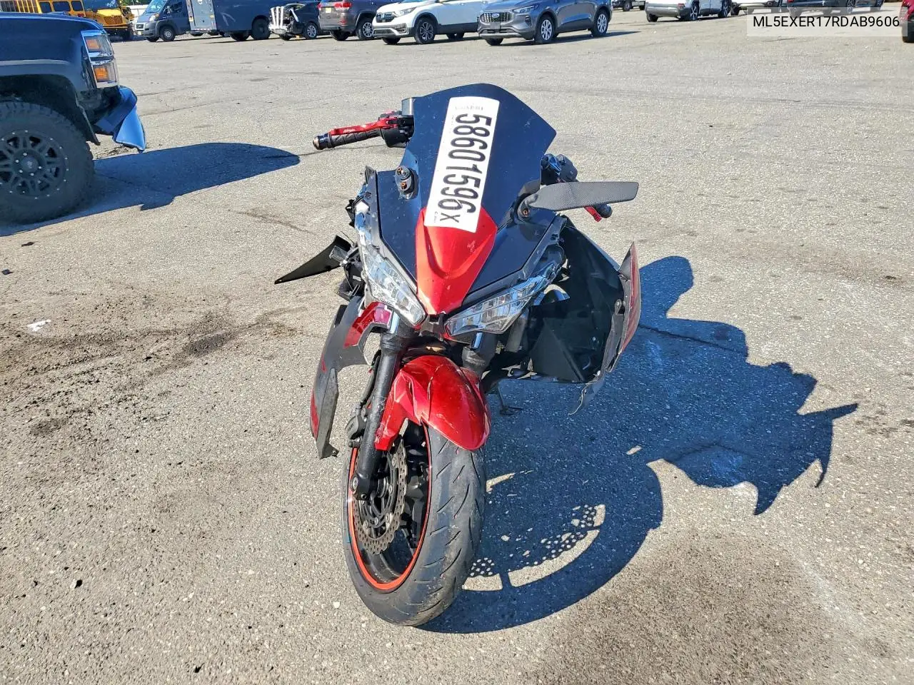 2024 Kawasaki Ex650 R VIN: ML5EXER17RDAB9606 Lot: 58601596