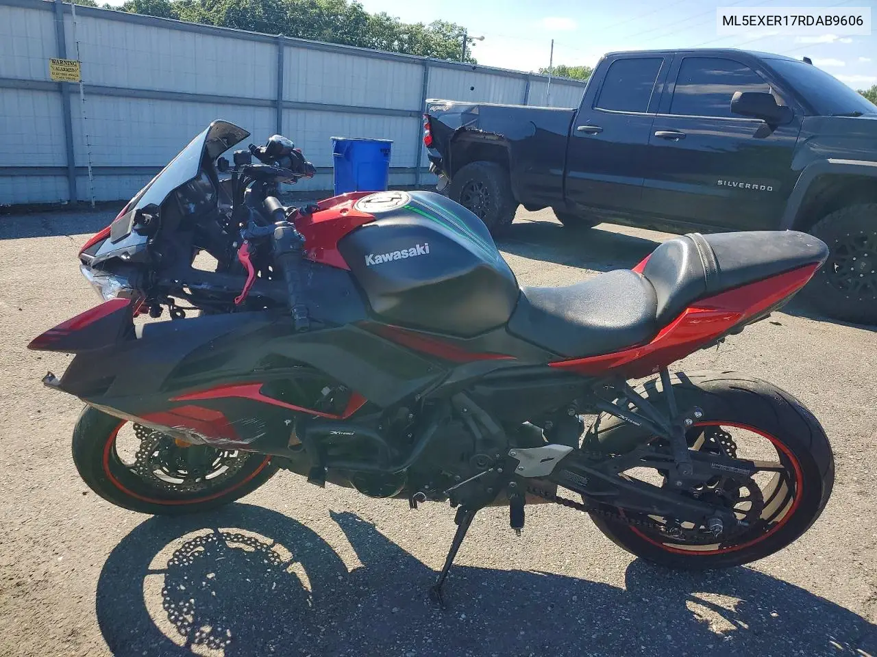 2024 Kawasaki Ex650 R VIN: ML5EXER17RDAB9606 Lot: 58601596