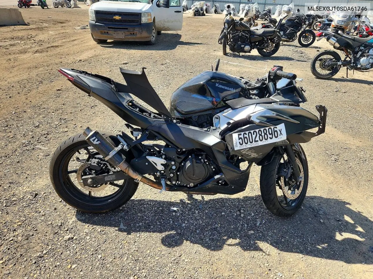 2025 Kawasaki Ex500 A VIN: ML5EXGJ10SDA61746 Lot: 56028896
