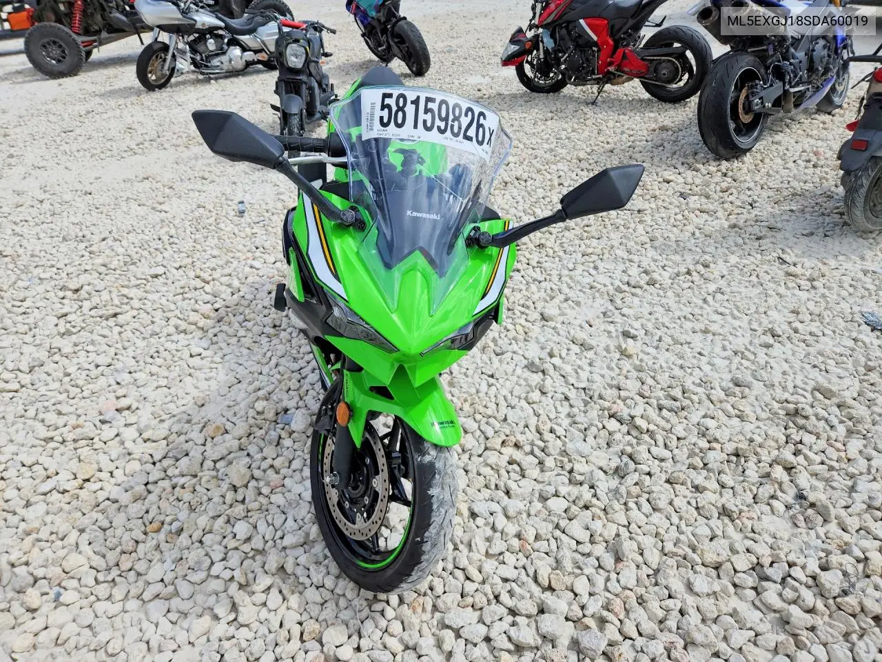 2025 Kawasaki Ex500 A VIN: ML5EXGJ18SDA60019 Lot: 58159826