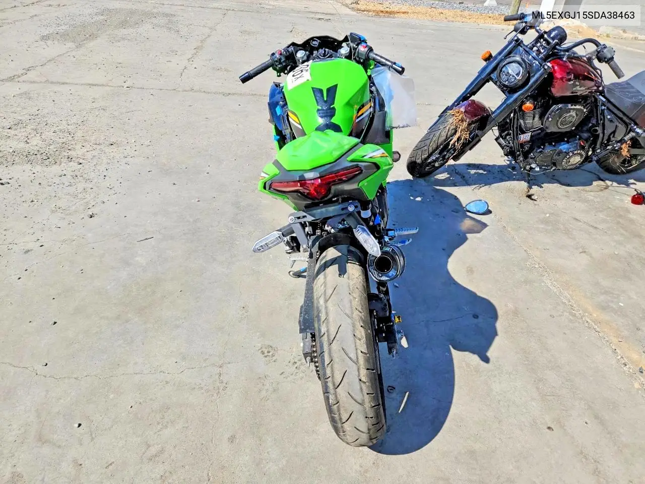 2025 Kawasaki Ex500 A VIN: ML5EXGJ15SDA38463 Lot: 58361606